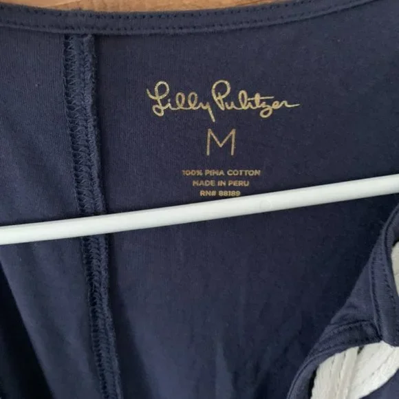 Lilly Pulitzer Brewster Dress Size M True Navy - Picture 3 of 3